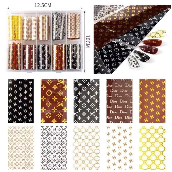 Designer Nail Foil (LV MULTICOLOUR / MIXED DESIGN) - Picture 4 of 4